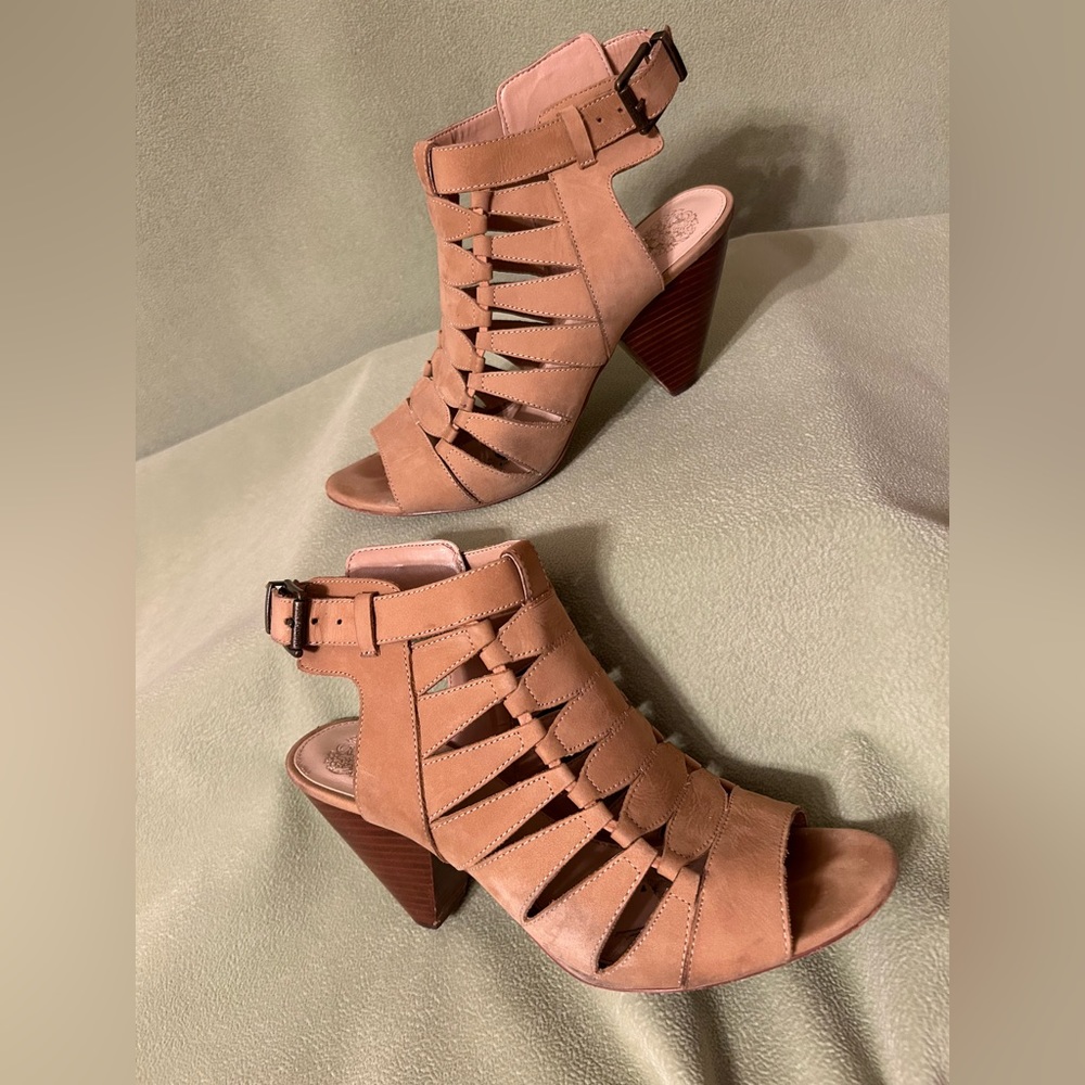 Vince Camino Tan Suede Dress Shoes